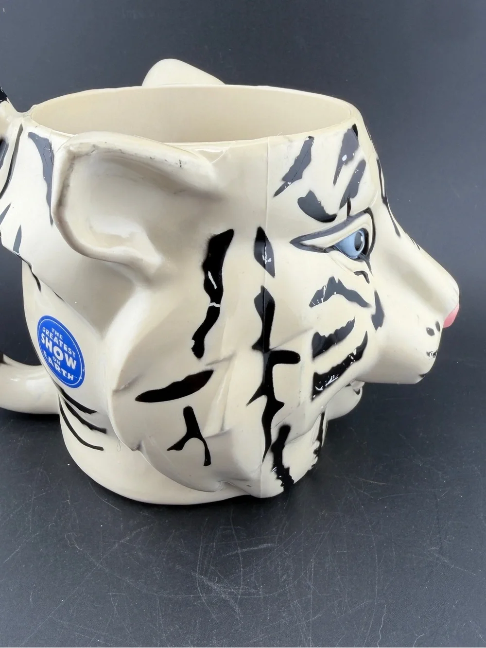 2002 Ringling Brothers Circus Mug Plastic Tiger The Greatest Show on Earth Vtg